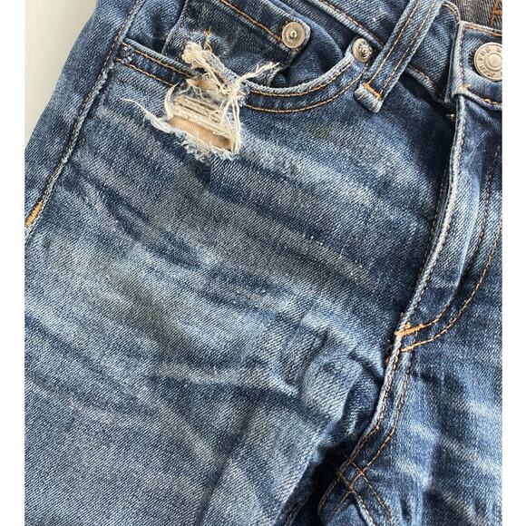 Rag & Bone Jeans Women 24 Blue Rip Dest Chester Skinny Denim Distressed Cotton - Picture 11 of 12